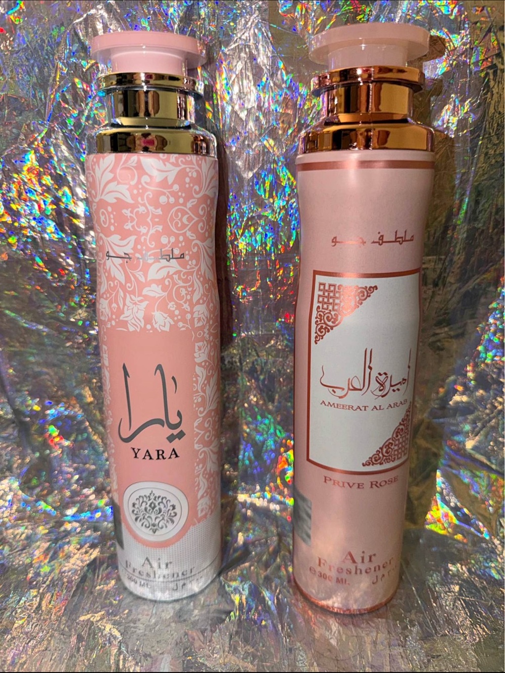 Bundle 2 Yara air freshener 300 ml and Ameerat prive rose air freshener 300 ml